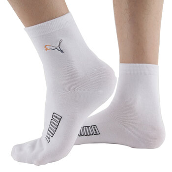 PUMA/彪马 男士男款短筒绣花运动袜P1152017特价款 颜色随机 漂白-黑色 25-27cm