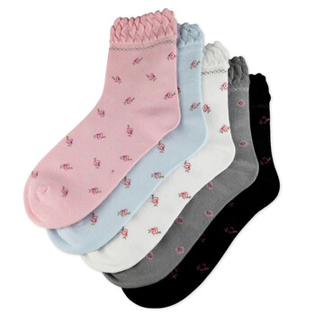 之府 女袜 爱秀花语女袜 袜子 五双入 JL-15003