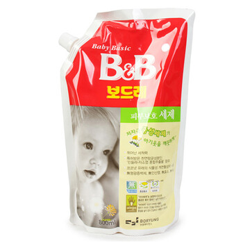 韩国保宁B&B BY04-05 婴儿防菌洗衣液/纤维洗涤剂800ml