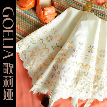 歌莉娅GOELIA 2012 精致印花镂空晴雨伞TH404033[无需拍下，单笔订单满3件即送] 白色 均码