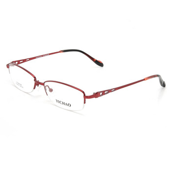 超半框椭圆形纯钛眼镜架时尚商务近视眼镜框女