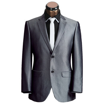 HSEEN韩臣 新款 男士正装西服套装 两粒扣西装 修身西服 HS6526 银色 56Y版 195/108Y