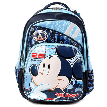 迪士尼Disney 米奇蓝黑双肩包小学生儿童书包SM80235