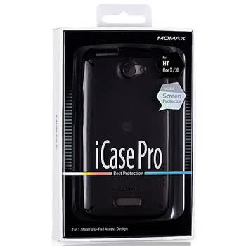 摩米士（MOMAX）HTC One X 软硬双色套 实色黑边+透明黑底 适用于HTC One X/S720e/One XL/X325s附送保护膜