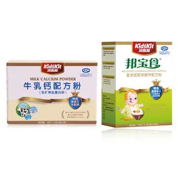 汤臣倍健 顶呱呱牛乳钙配方粉盒装30袋+邦宝食 清火牛奶辅食伴侣20袋 送牛乳钙配方粉5袋x2