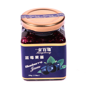 金百瑞 超值装 奥运专供 特级 蓝莓淋瓶装 大颗粒果酱/果浆/淋酱 220g精品包装 第三代黄金水果