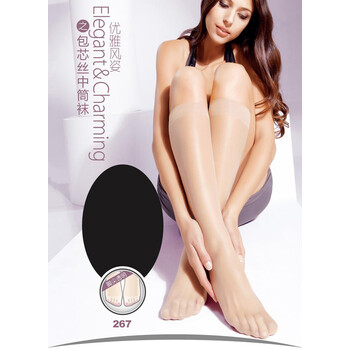 领劵满200减60梦娜女袜中筒袜三骨袜包芯丝短袜丝袜 49元10双 肉色 均码