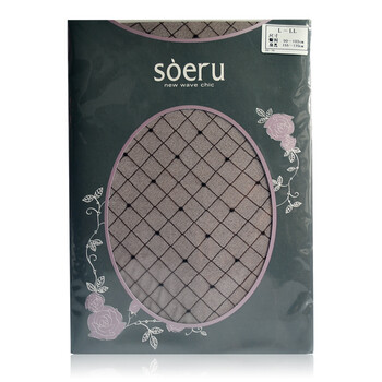 （日本)soeru菱形网格连裤丝袜PA0247 19咖啡色