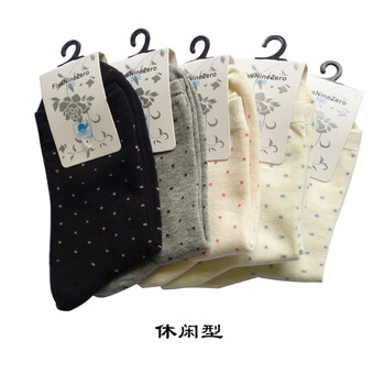 FiveNineZero(590)女式高配棉休闲袜 5双装 颜色随机 号型22-25