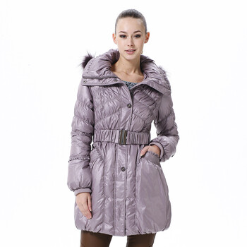 波司登羽绒服 女翻领修身泡泡袖款 BR2354 1145(浅紫灰) 190/108A(XXXXL)