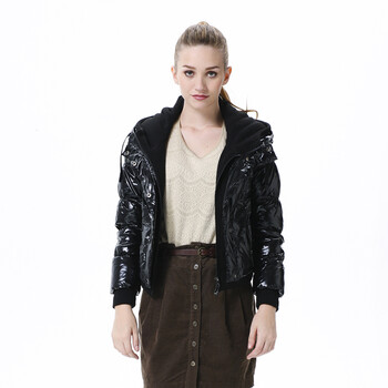 波司登羽绒服 女蕾丝亮面毛帽款 BR2202 56(黑色) 190/108A(XXXXL)