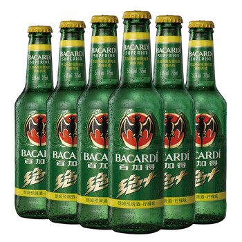 百加得绝+朗姆预调酒柠檬味 (6瓶装) 275ml*6