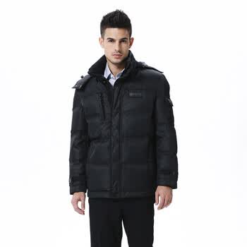 波司登 羽绒服 男休闲短面包 SR2105 56(黑色) 190/104A(XXL)
