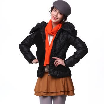 年中大促 爱美斯短款新款女装羽绒服亮丝面料极具奢华清仓 褐色 (XXL)175/96A