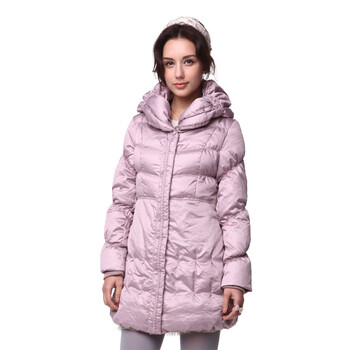 年中大促 爱美斯泡泡领新款女装修身正品羽绒服清仓A115098 薄雾玫瑰 (XXL)175/96A