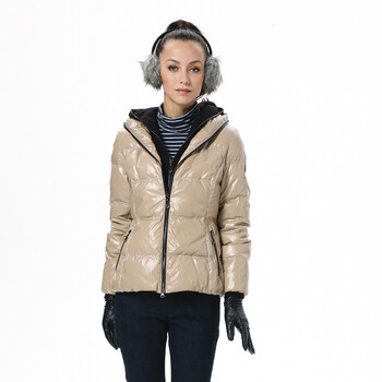 波司登 羽绒服 女亮面连帽时尚款 BR2220A 980(闪光米) 185/104A(XXXL)