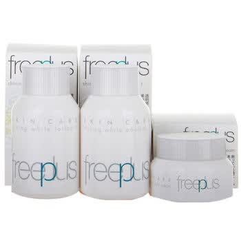 芙丽芳丝freeplus纯白凝皙爽润三件套(化妆水130ml+乳液130ml+夜用焕肤霜50g)