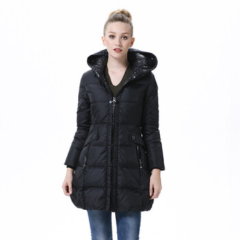 波司登 羽绒服 女时尚连帽修身款 BR2316 56(黑色) 185/104A(XXXL)