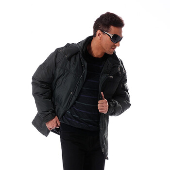 波司登羽绒服男脱卸螺纹领休闲款 SR1885 115(黑灰) 195/108A(XXXL)