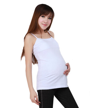 BERRY YOYO 带Bra不用<em>穿文胸</em>的<em>孕妇</em>吊带 白