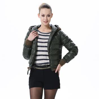 波司登羽绒服女仿皮连帽高品质时尚款 BR2236 1341(珍珠绿) 190/108A(XXXXL)