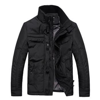 神州骆驼 2012新品 男款棉服 EC8815 黑色 XXXXL