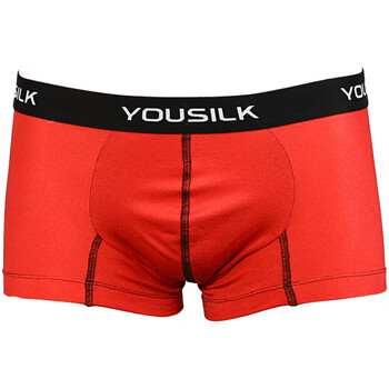 YOUSILK优丝珈桑蚕丝真丝内裤男士运动款舒适高弹力平角裤 2P0H06 大红 XL