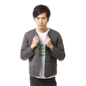 雅鹿 男 羽绒长袖内恤 羽绒服 ^@^LD00010 铅灰 190/4L