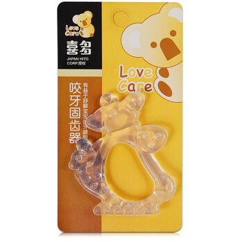 喜多宝宝婴幼儿造型咬牙固齿器袋鼠喜多牙胶固齿器H14050