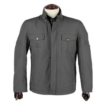 Earthcamel/神州骆驼2012冬装新款男士棉服休闲外套厚男M90720 深灰 XXXL