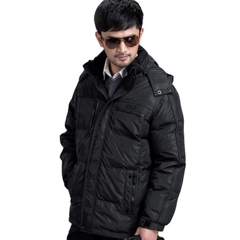 大羽 2012新款 时尚羽绒服 男士短款羽绒夹克 9210黑 黑 190/114B