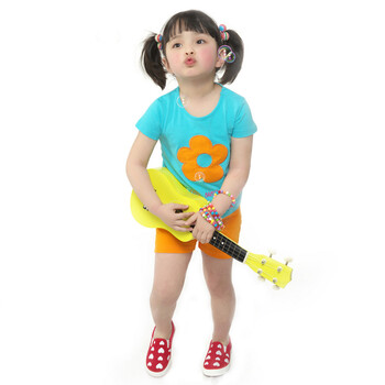 Dr.Frog 2012新款夏装女童套装JD07 蓝色 120