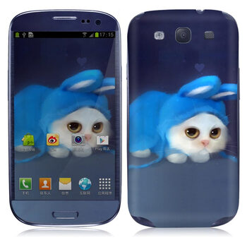 IdeaSkin 三星 I9300 Galaxy SIII / I9308 /I939 皮肤 像兔子的猫 外壳保护套皮贴膜 DCUD032154