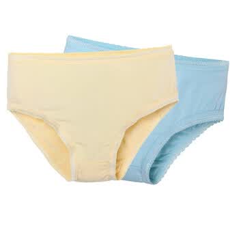 乐百岁竹纤维柔软抗菌儿童内裤 浅黄+浅蓝2条装 LBS0221321 浅黄 XL