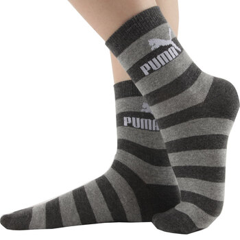 PUMA 彪马 精梳棉 女士提花运动 短袜子P1166002 深花灰-中花灰-漂白 23-25cm
