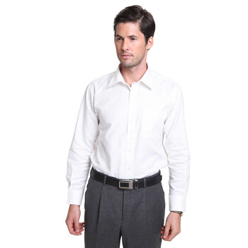 UPPER 雅派朗迪商务男款纯棉白色斜纹长袖衬衫U12GCC05-1 185/108 44#