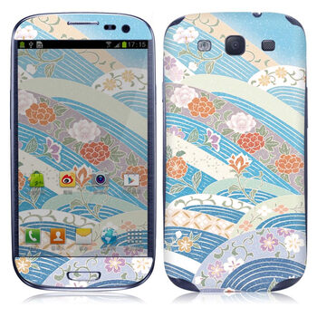 IdeaSkin 三星 I9300 Galaxy SIII/I9308/I939 浪花层层 外壳保护套皮贴膜 DCUA010284