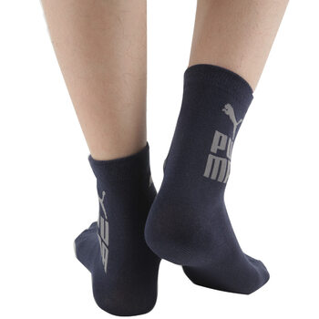 PUMA 彪马 男士提花运动 短袜子精梳棉P1157033 靛蓝-冷灰 25-27cm