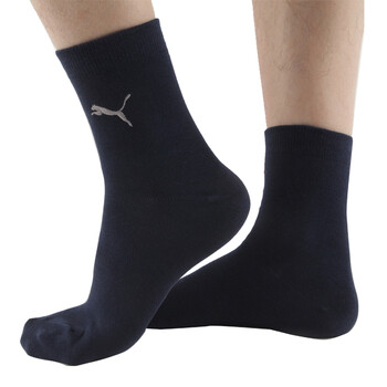 PUMA 彪马 精梳棉男士绣花休闲 短袜子P1157038 靛蓝-冷灰 25-27cm