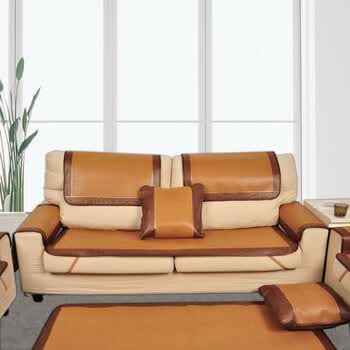 MAXHOME美客居 50系列 双重防滑凉席坐垫夏凉藤席沙发垫 夏威夷 图色 50*150cm