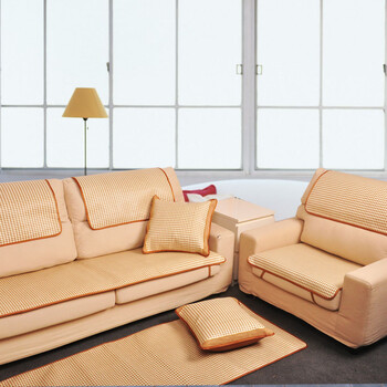 MAXHOME美客居 70宽系列 夏季凉席防滑沙发坐垫 2012新款浅色格子 图色 70*150