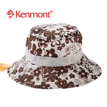 kenmont凯蒙特帽子春夏女士户外防晒防紫外线大沿遮阳帽子KM-0292 咖啡色