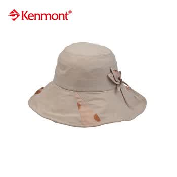 凯蒙特kenmont帽子春夏户外防晒防紫外线女士遮阳帽子km-0404 卡其色