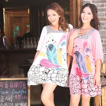 <em>庆同</em>新品<em>女睡衣</em>春夏莫代尔短袖家居服连体睡裙
