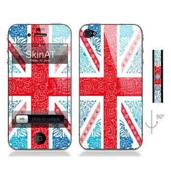 SkinAT iPhone4/4s手机正背面贴膜 英国旗 森系米字旗4 iphone 4S