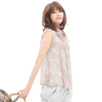 麦考林Jeans 女装 ROSE日系甜美豹纹衬衫 多色可选 SF125418 红印花08 L