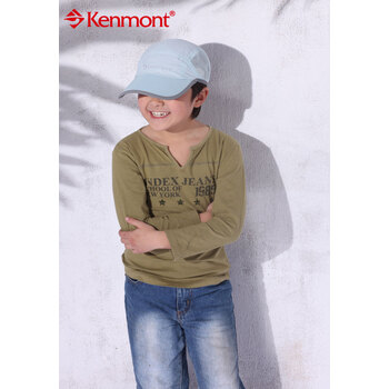 kenmont凯蒙特帽子春夏户外防晒儿童遮阳棒球帽子km-0330 蓝色