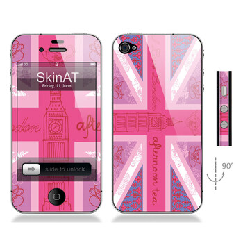 SkinAT iPhone4/4s手机正背面贴膜 英国旗 浪漫米字旗 iphone 4S