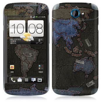 IdeaSkin HTC One S/Z560e 皮肤 牛仔裤的世界地图 外壳保护套皮贴膜 DBYA750481