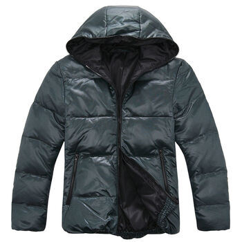 Q&X凯安斯 韩版时尚休闲羽绒服 9120402410 黑色 XL